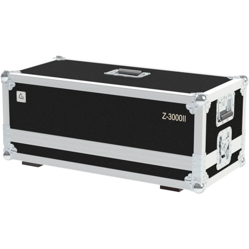 Front right view of the ALP Flight Case for Antari Z-3000 II featuring reinforced touring hardware, butterfly catches and durable construction