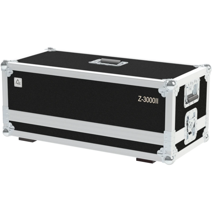Front right view of the ALP Flight Case for Antari Z-3000 II featuring reinforced touring hardware, butterfly catches and durable construction
