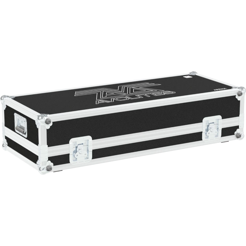 Front right view of the ALP Flight Case for Avolites Arena featuring reinforced touring hardware, butterfly catches and durable construction