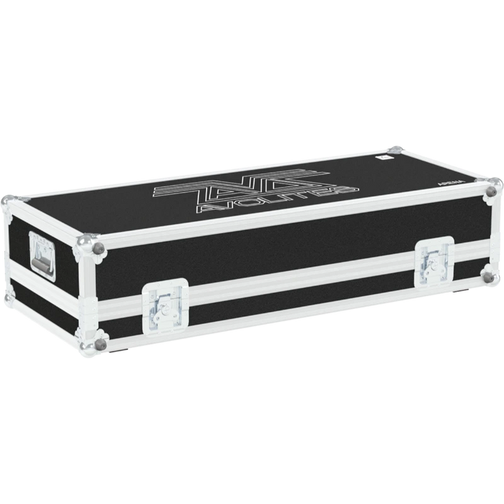 Front right view of the ALP Flight Case for Avolites Arena featuring reinforced touring hardware, butterfly catches and durable construction