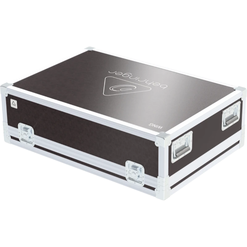 Front right view of the ALP Flight Case for Behringer WING Serie I featuring reinforced touring hardware, butterfly catches and durable construction