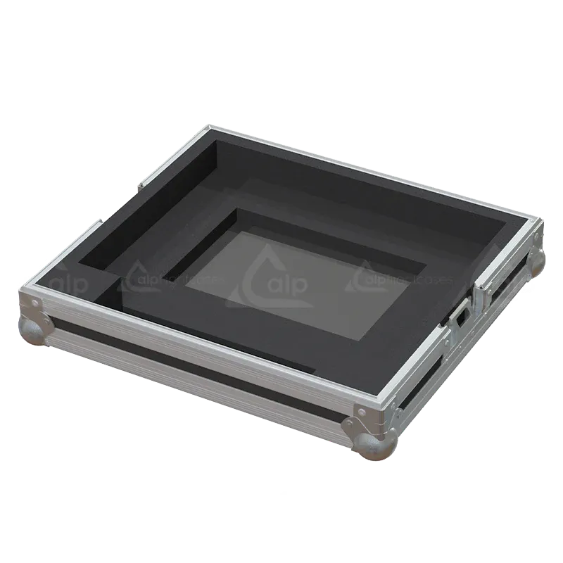 Open empty view of the ALP Flight Case for Chauvet Geyser P7 showing the custom protective interior layout