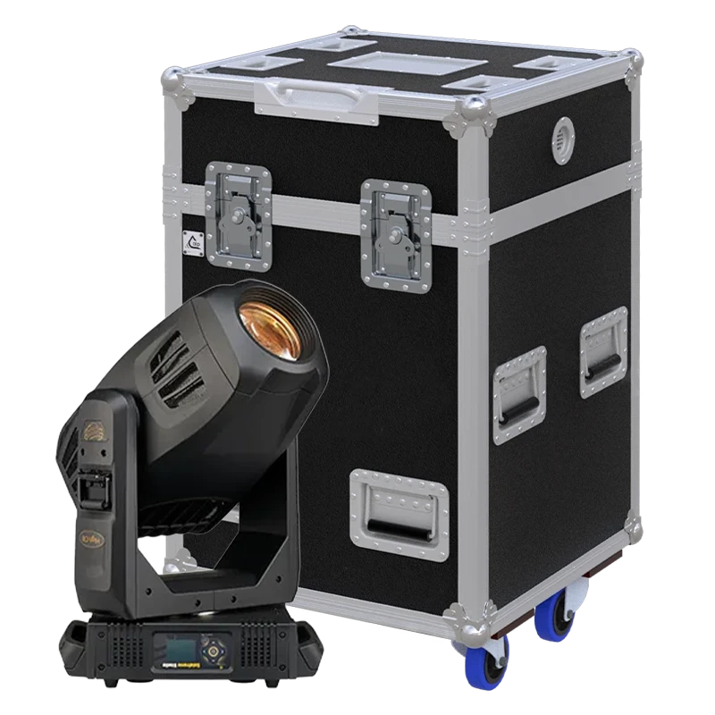 View of the ETC SolaFrame Studio lighting fixture with the custom ALP Flight Case in the background