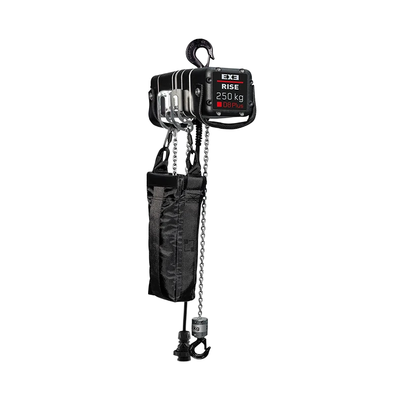 Standalone view of the EXE-RISE D8+ 250Kg chain hoist