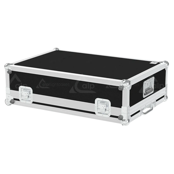 Front view of the custom ALP Flight Case for LSC Mantra Lite lighting mixer