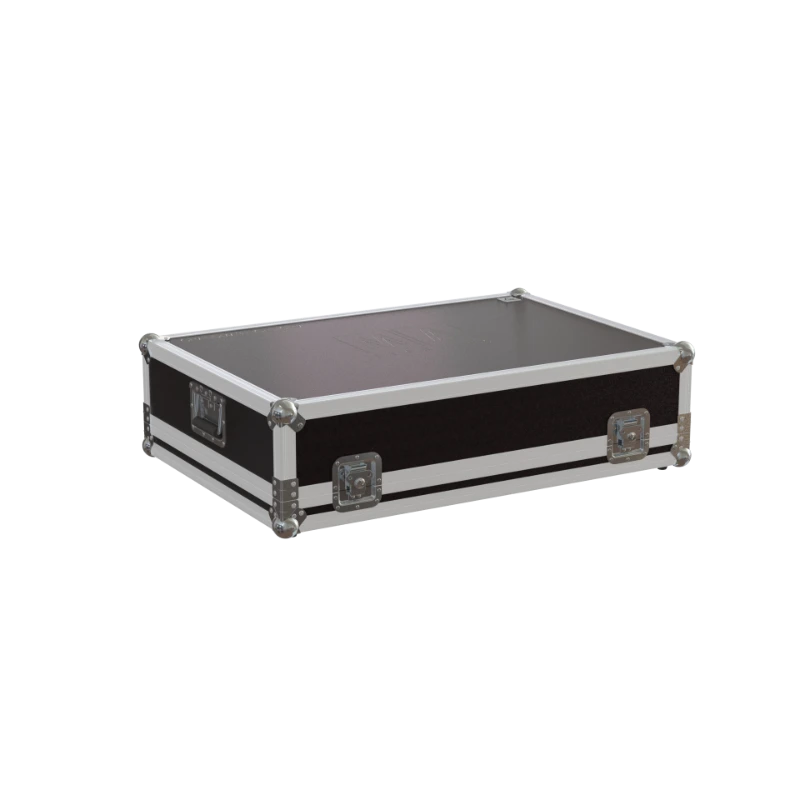 Front right view of the ALP Flight Case for MA Lighting grandMA3 Light CRV Serie II featuring reinforced touring hardware, butterfly catches and durable construction