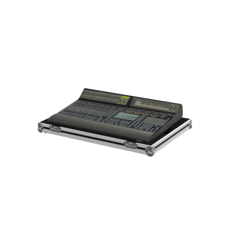Open view of the ALP Flight Case with the MA Lighting grandMA3 Light CRV Serie II lighting console positioned inside