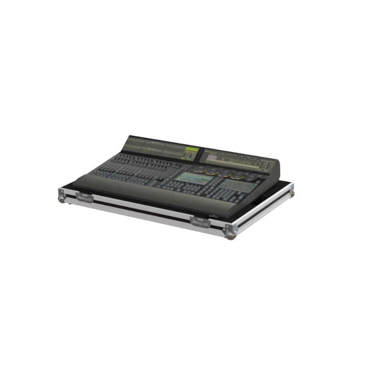Open view of the ALP Flight Case with the MA Lighting grandMA3 Light CRV Serie II lighting console positioned inside