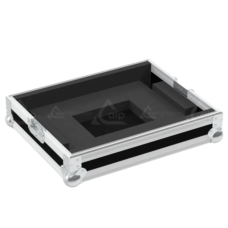 Open empty view of the ALP Flight Case for MagicFX FLAMANIAC showing the custom protective interior layout