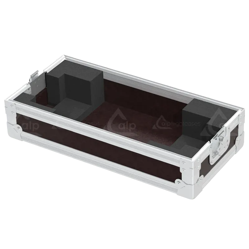 Open empty view of the ALP Flight Case for Martin Atomic 3000 DMX showing the custom protective interior layout