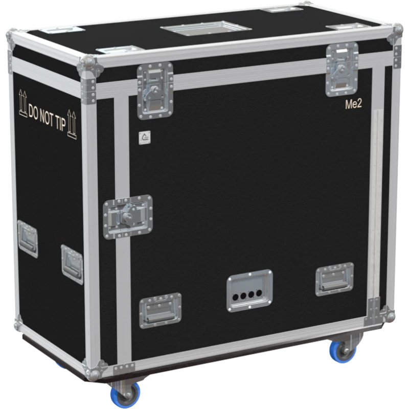 Front right view of the ALP Flight Case for MDG ATMe featuring reinforced touring hardware, butterfly catches and durable construction