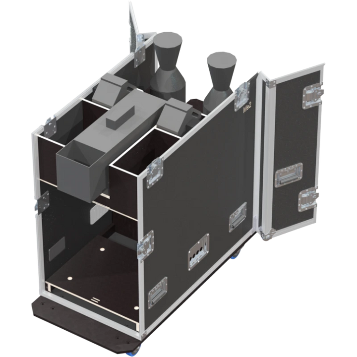 Open view of the ALP Flight Case with the MDG ATMe haze generator positioned inside
