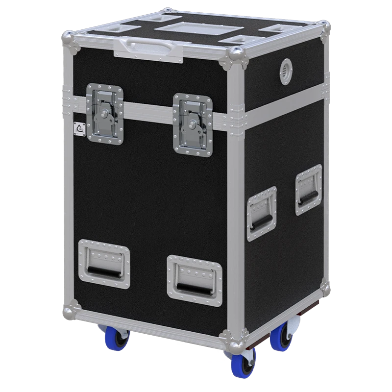 Front view of the custom ALP Flight Case for 1x Robe T1 Profile moving head fixture
