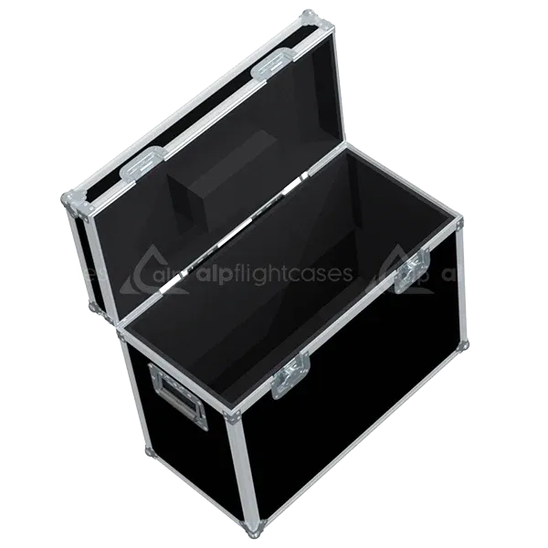 Open empty view of the ALP Flight Case for Rosco Vapour showing the custom protective interior layout
