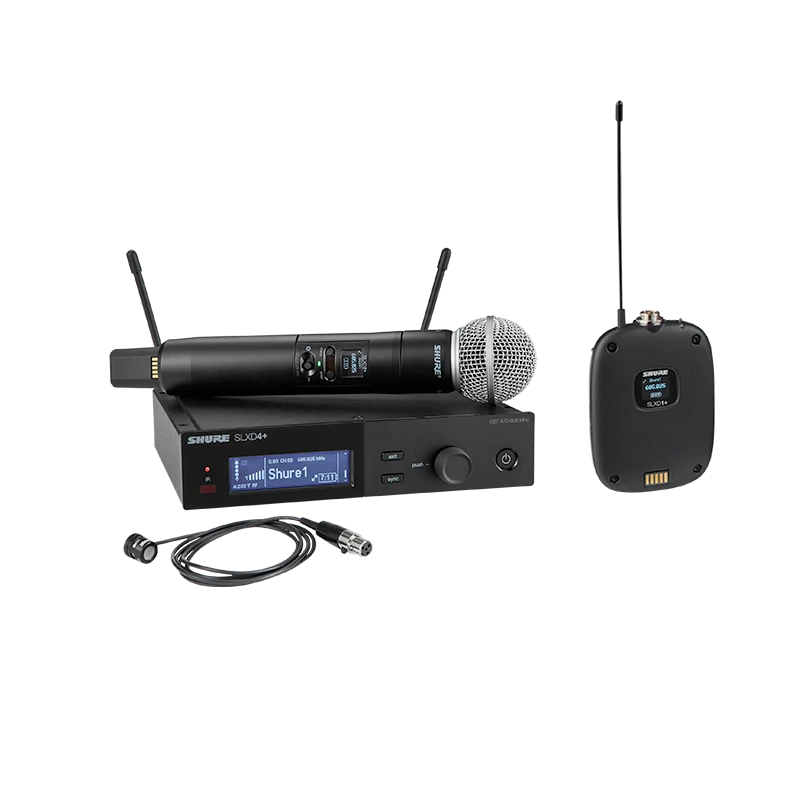Standalone view of one Shure SLXD124 wireless system kit