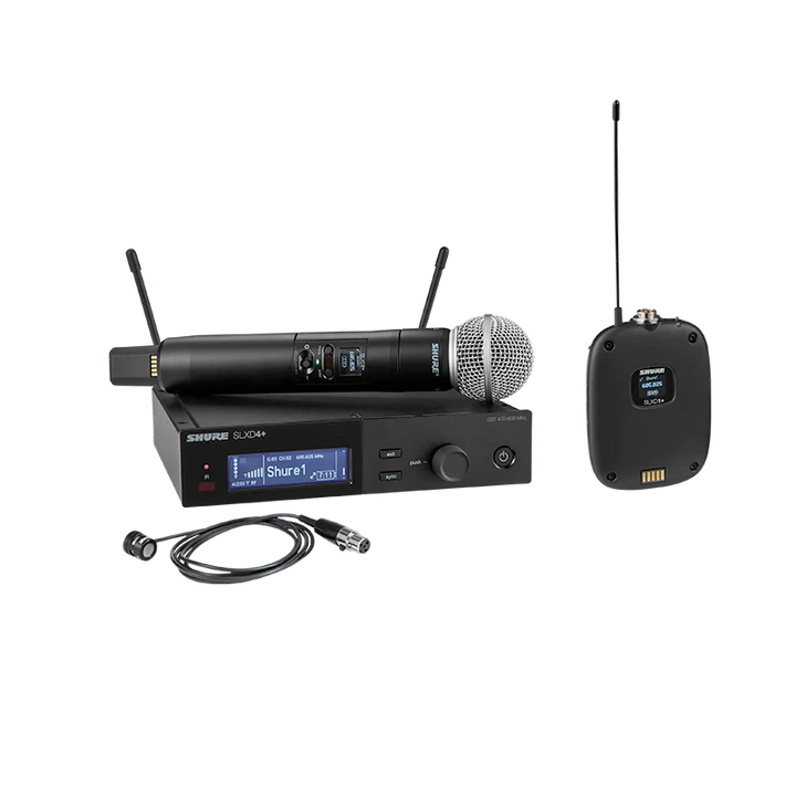 Standalone view of one Shure SLXD124 wireless system kit