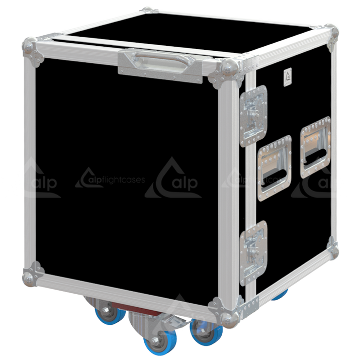 Front view of the professional Tool Case 10U PRO with 4 drawers and 4U rack space by ALP Flight Cases