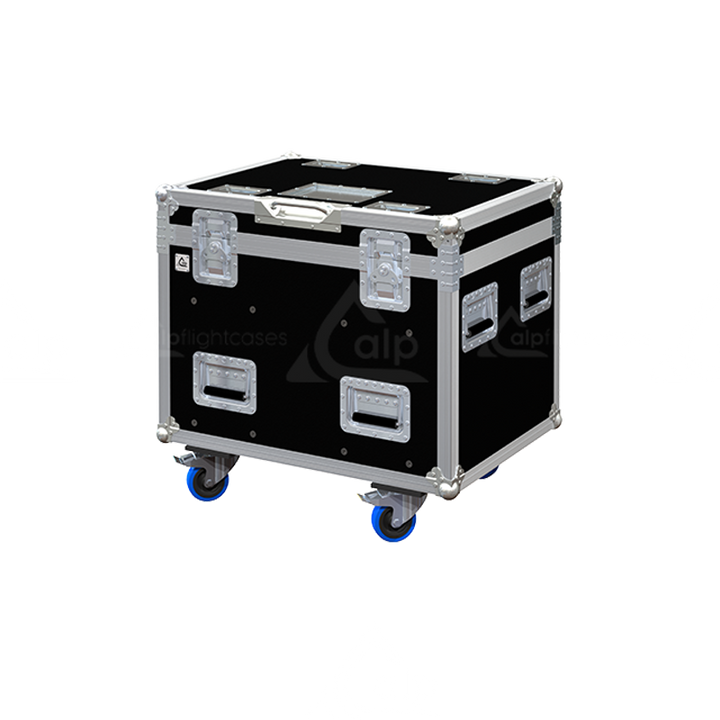 Front view of the professional PRO Trunk 800x600x600mm with internal dividing wall by ALP Flight Cases