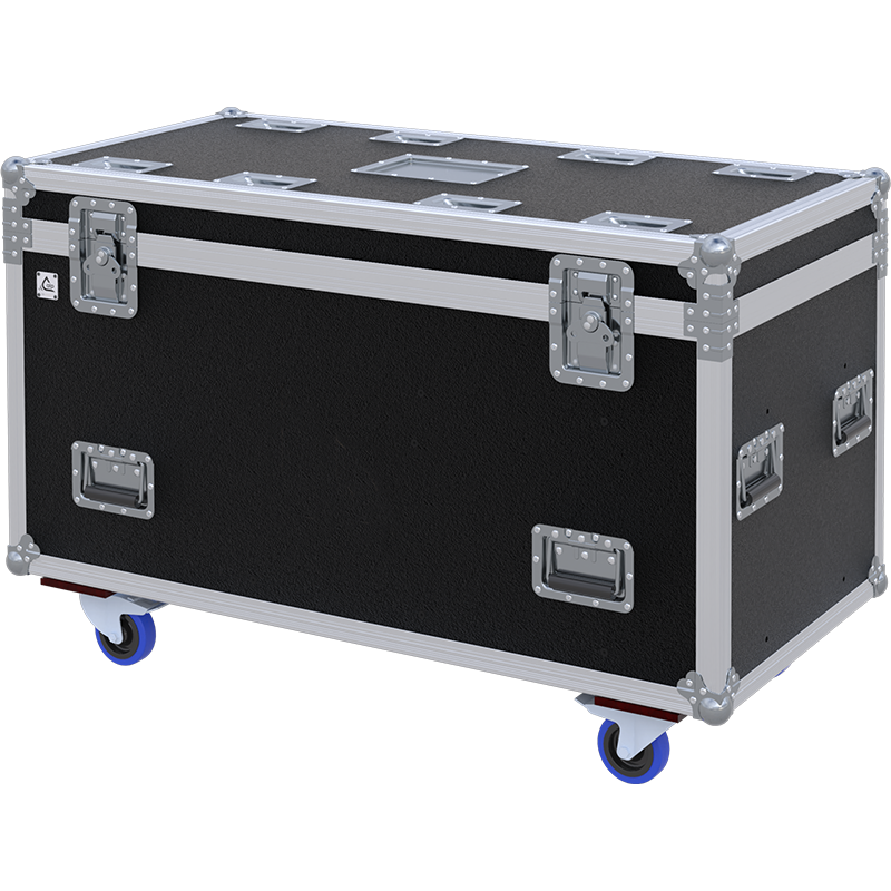 Front view of the large capacity Serie AZ8 trunk flight case by ALP Flight Cases