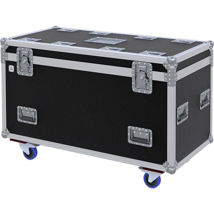 Front view of the large capacity Serie AZ8 trunk flight case by ALP Flight Cases