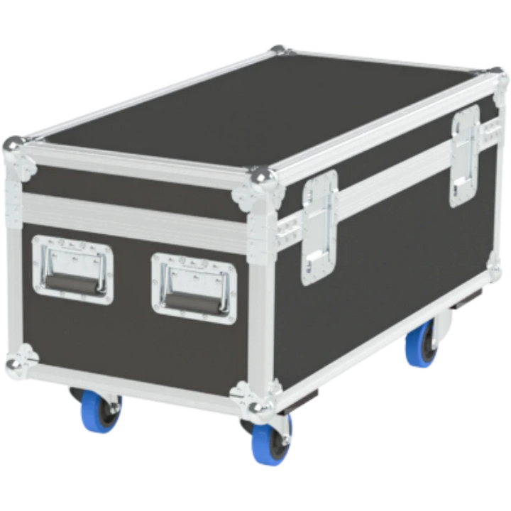 Rear view of the 1000mm standard trunk showing heavy-duty 10mm birch plywood and reinforced hinges