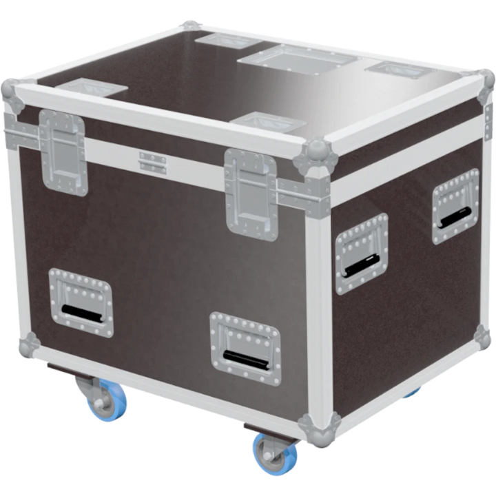Rear view of the 900mm high-profile trunk showing heavy-duty 10mm birch plywood and reinforced hinges