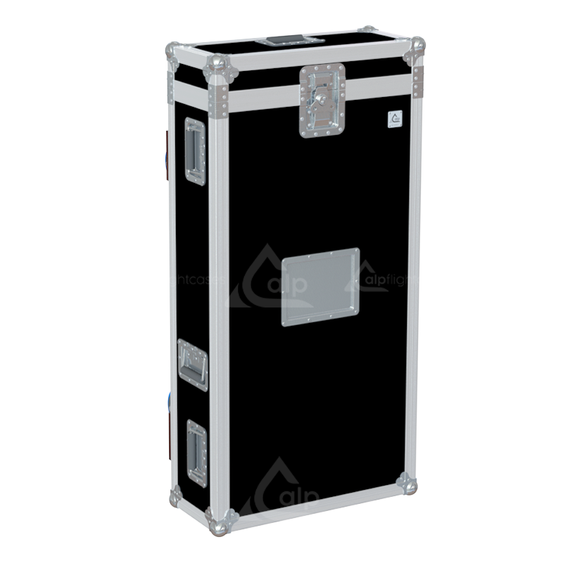 Front view of the professional touring multicase for 10x microphone stands up to 1125mm by ALP Flight Cases