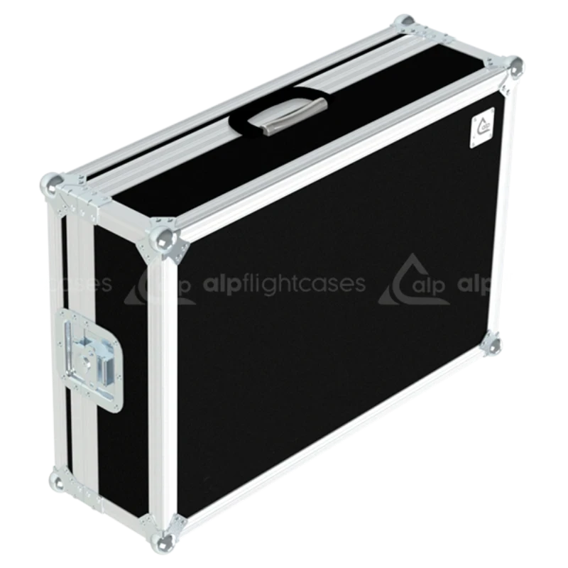 Front view of the custom flight case for the JVC RM-LP100