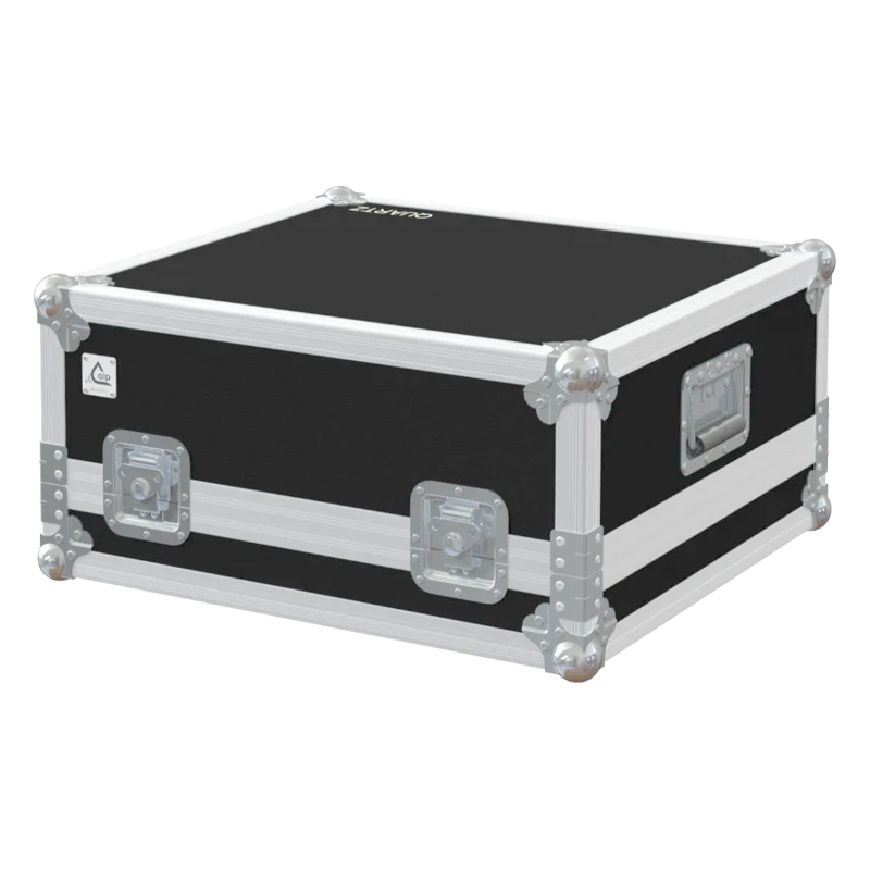 Front view of the custom flight case for the Panasonic AV-HS410