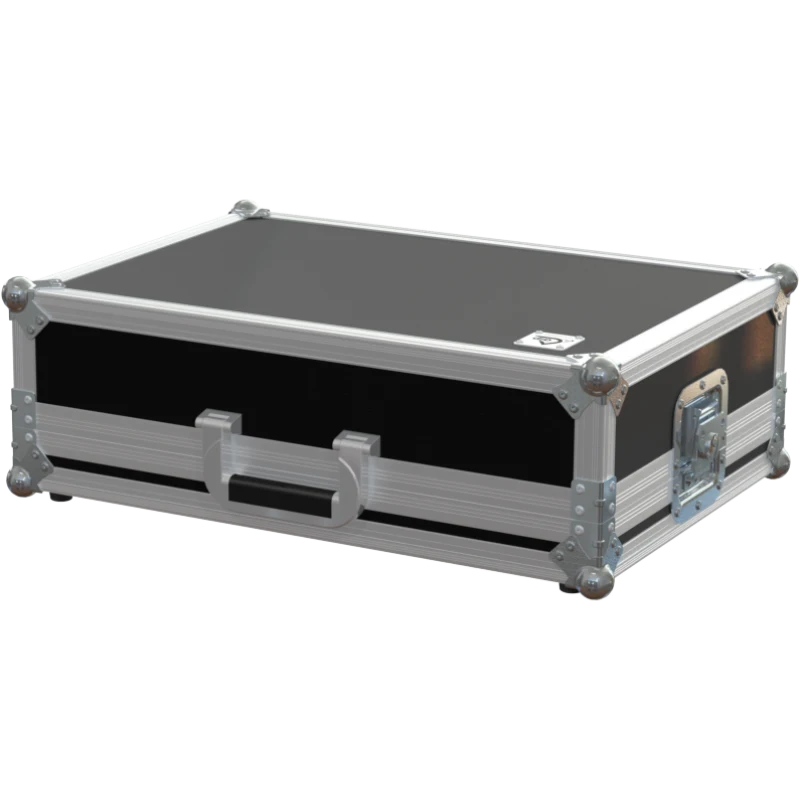 Front view of the custom flight case for the Roland V-4EX