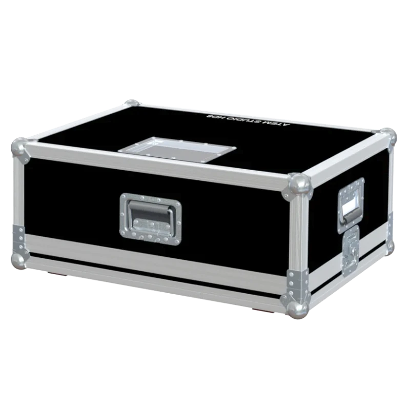 Front view of the custom flight case for the Roland V-50HD MKII