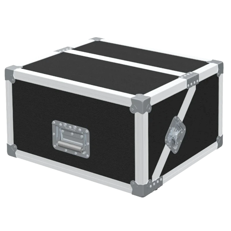 Front view of the custom flight case for the Roland V-800HD