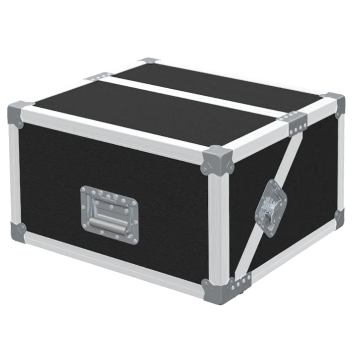 Front view of the custom flight case for the Roland V-800HD