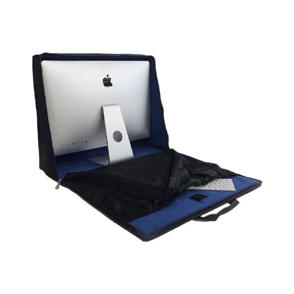 View of the bag with an iMac 27" safely nested inside