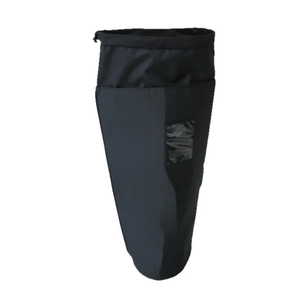 Standalone view showing KIS Selfie Kiosk equipment next to the protective bag kit for scale reference
