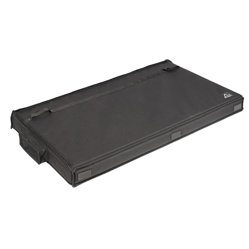 Bottom view highlighting the 2 reinforced pads for base protection on floor surfaces