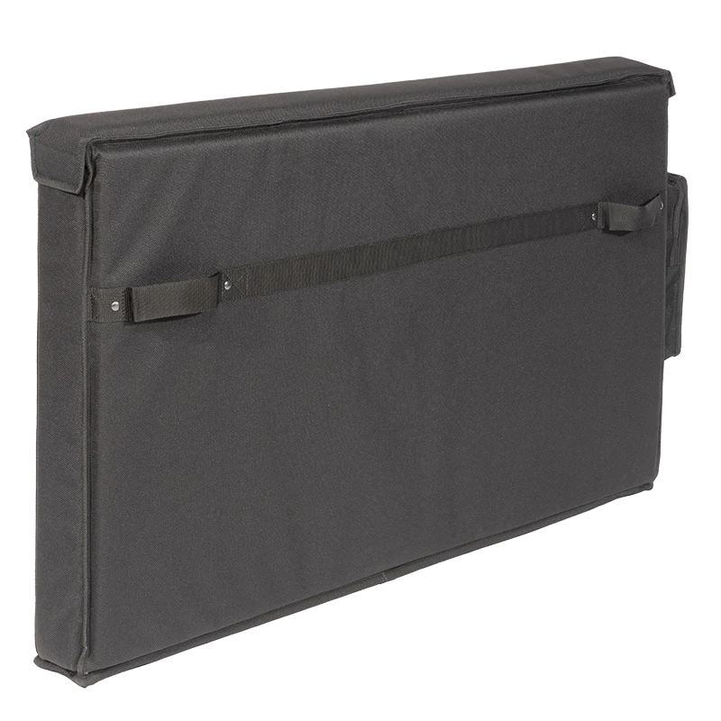 Rear view of the padded transport bag showing the seamless construction and structural integrity