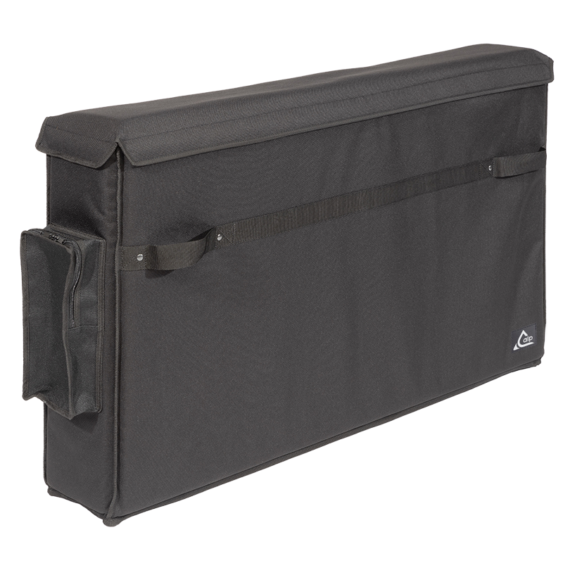 Front right perspective view of the ALP Bags professional dual protective bag for 32"-42" LCD screens