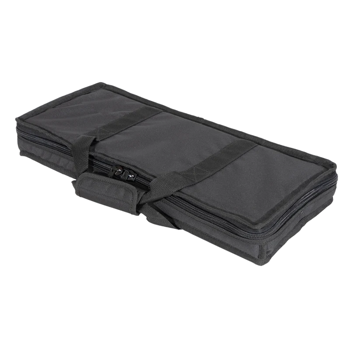 Front left view of the ALP Bag for Micro Gooseneck showing 10mm ZIP closure and reinforced construction