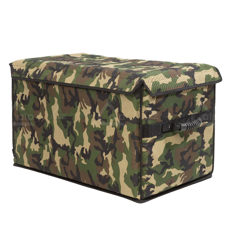 Front left view of the ALP Multibox 600 Army showing Velcro 50mm closure, tube handles and reinforced border