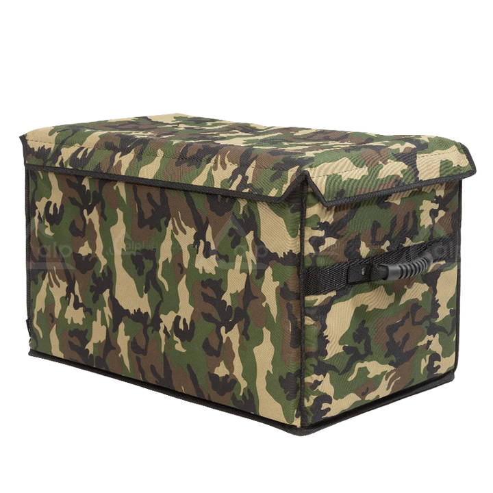 Front left view of the ALP Multibox 600 Army showing Velcro 50mm closure, tube handles and reinforced border