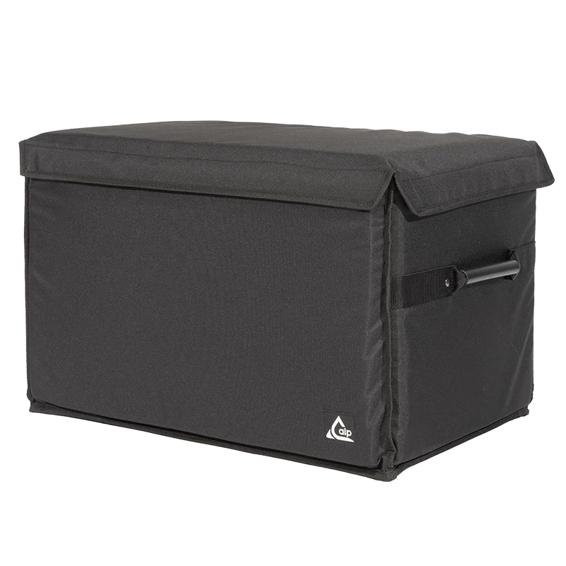 Front left view of the ALP Multibox 600 STD showing Velcro 50mm closure, tube handles and reinforced border
