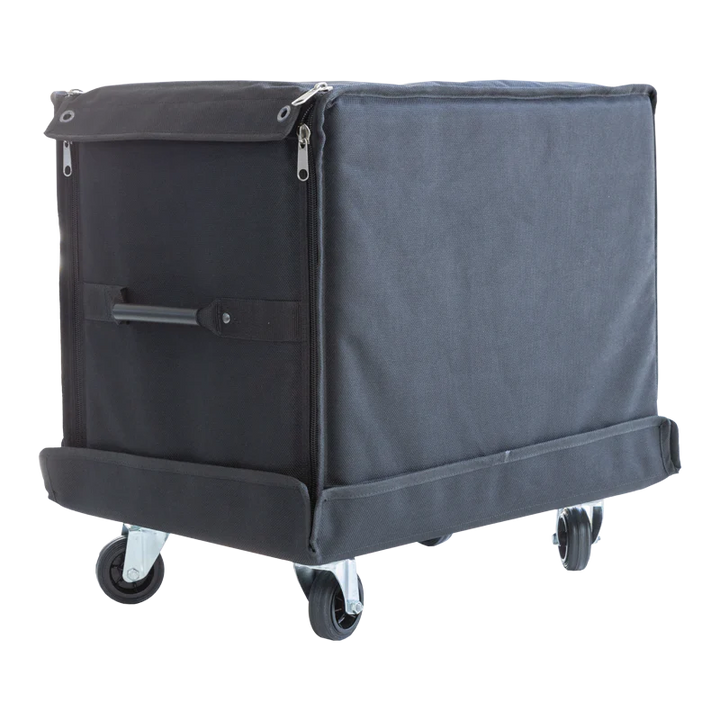 Rear view showing the clean Cordura construction and professional soft case profile