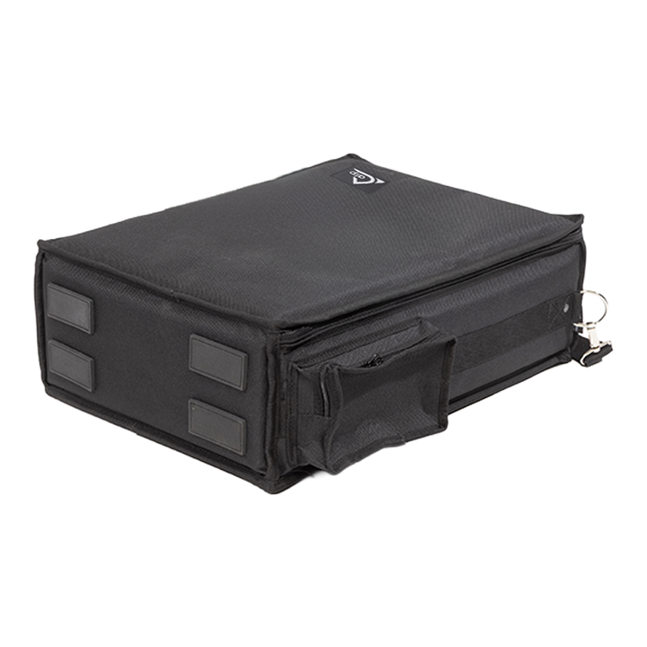 Rear view showing the clean Cordura construction and professional soft case profile