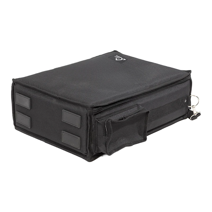 Rear view showing the clean Cordura construction and professional soft case profile