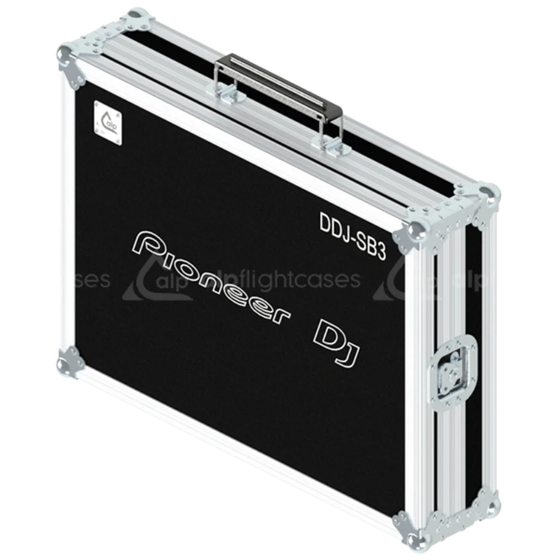 Front right view of the ALP Flight Case for Pioneer DDJ-SB3 controller showing compact flight case hardware