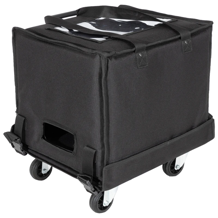 Rear view showing the clean Cordura construction and professional soft case profile