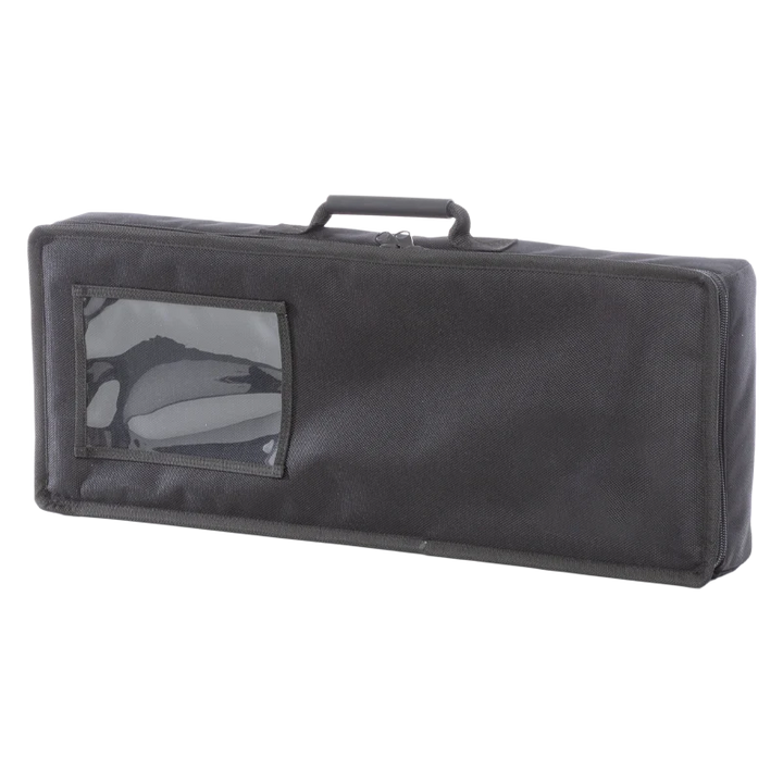 Front right view of the ALP Bag for 2x Micro Shure MX418 in 600D Cordura with reinforced finishing