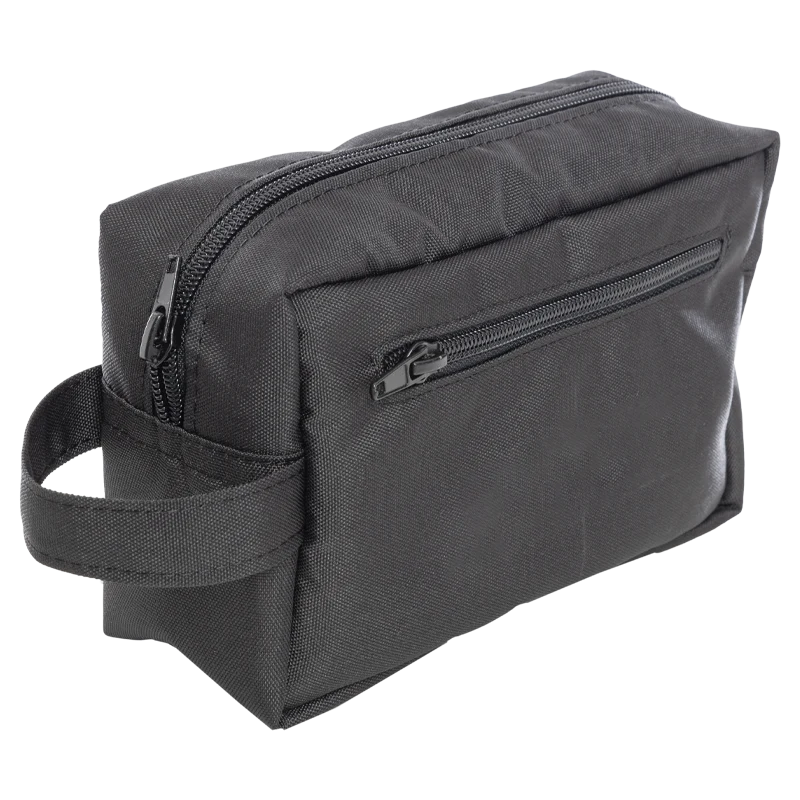 Front left view of the ALP Bag for Sports Products showing 2x 6mm zip closures, carrying handle and reinforced finishing