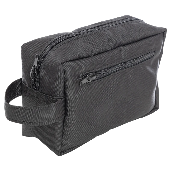 Front left view of the ALP Bag for Sports Products showing 2x 6mm zip closures, carrying handle and reinforced finishing